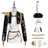 Kpop Demon Hunters Rumi Cosplay Costume Golden Black Golden Dance Halloween Suit ACcosplay